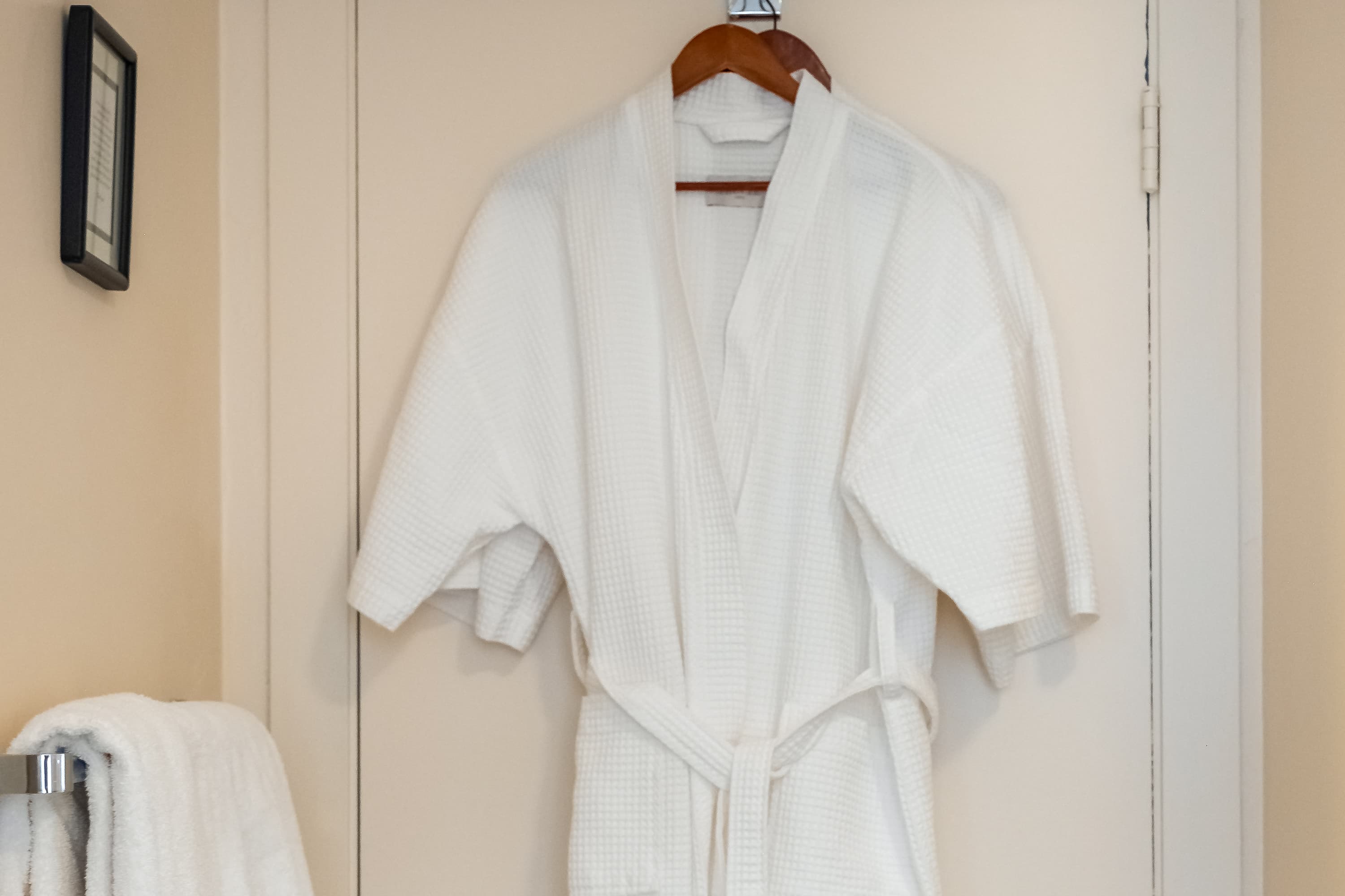 Robes in East Room bathroom