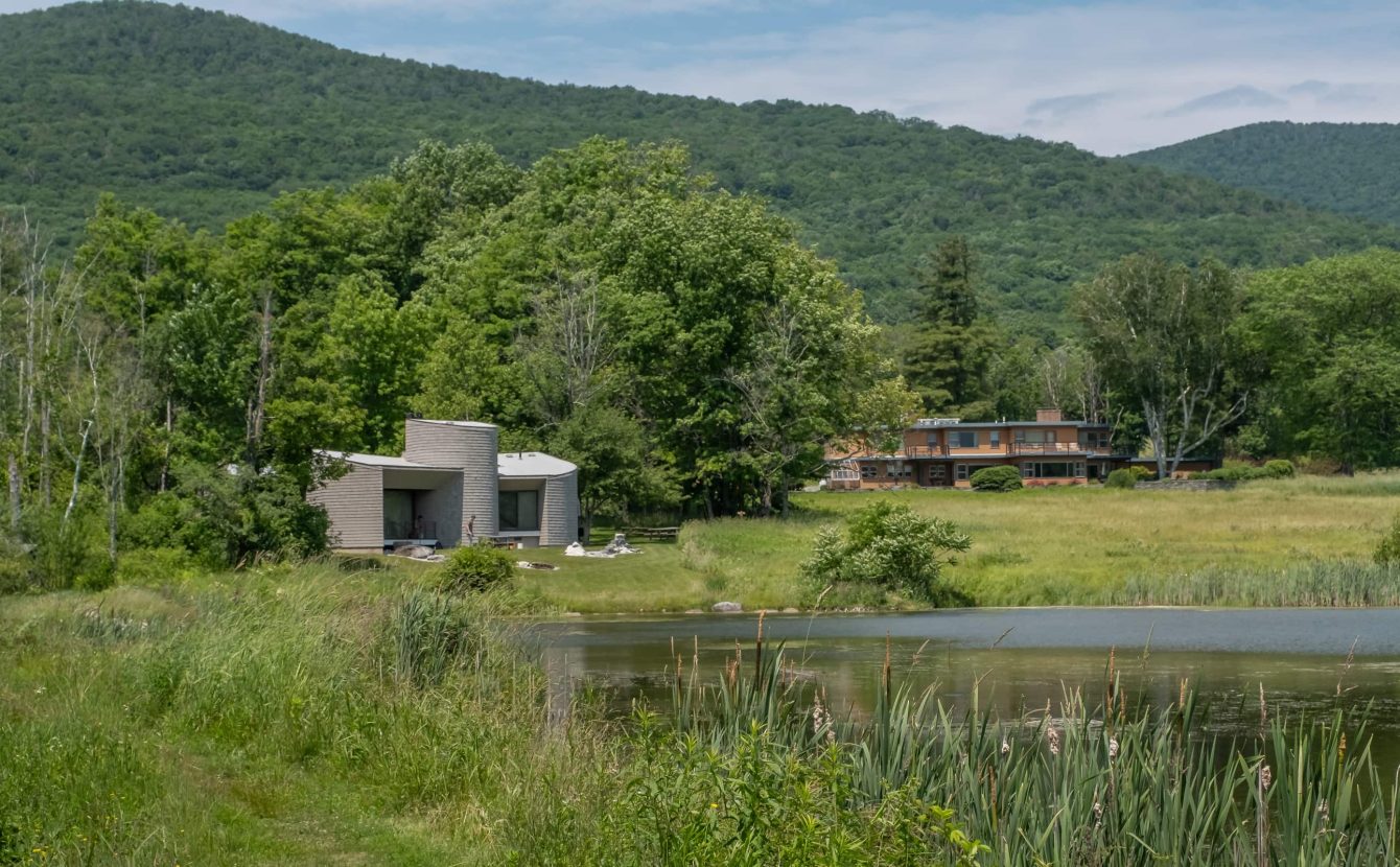 Exterior and gardens of both buildings on the property