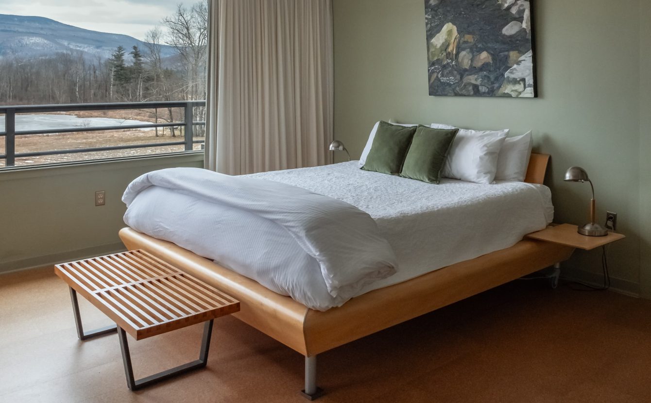 King bed in Greylock Room at our Williamstown, MA inn