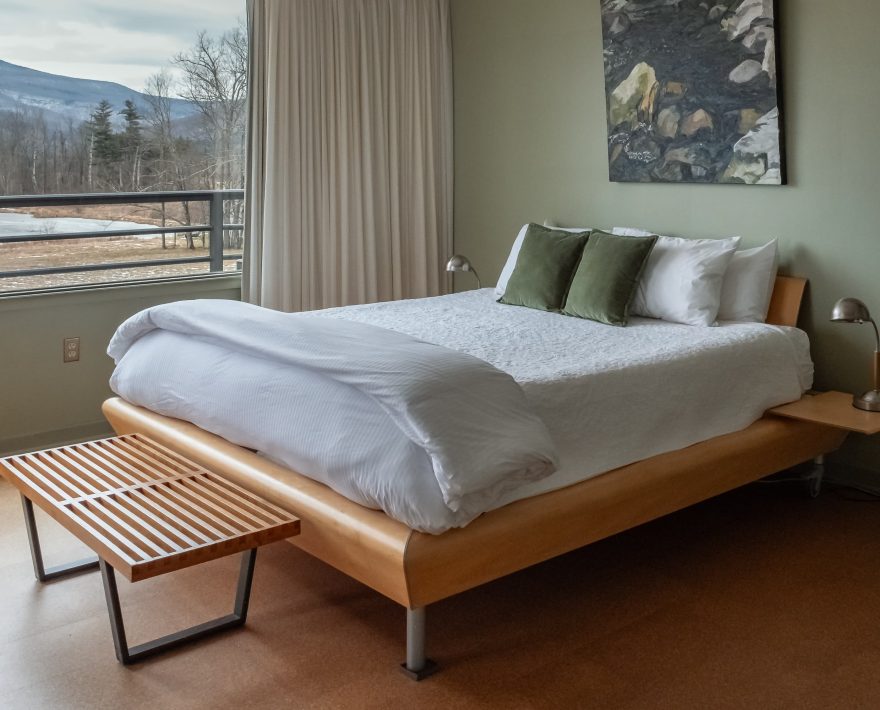 King bed in Greylock Room at our Williamstown, MA inn