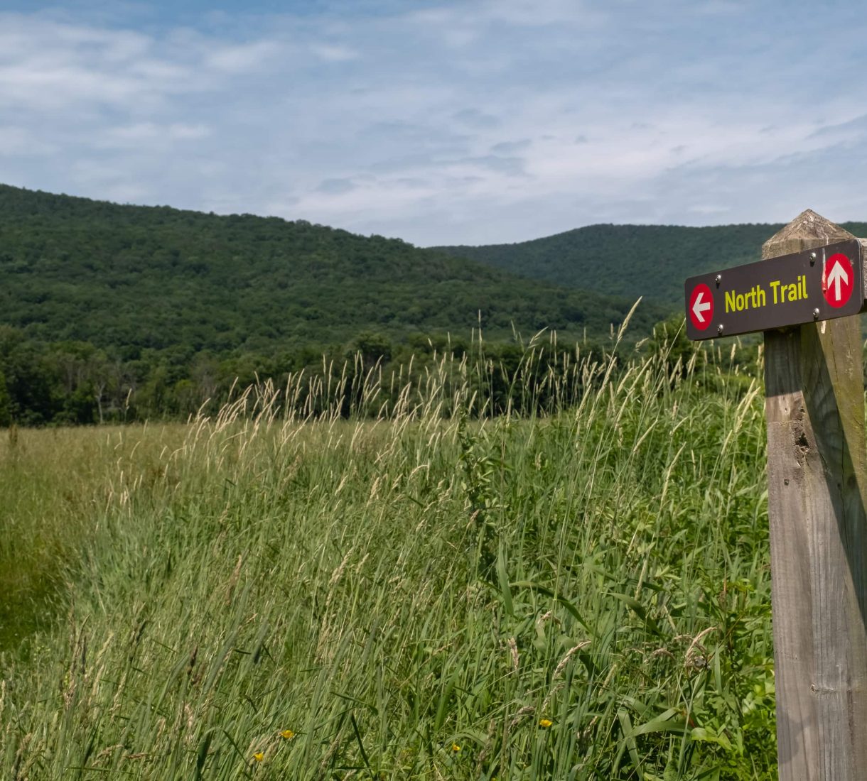 Property hiking trail signage