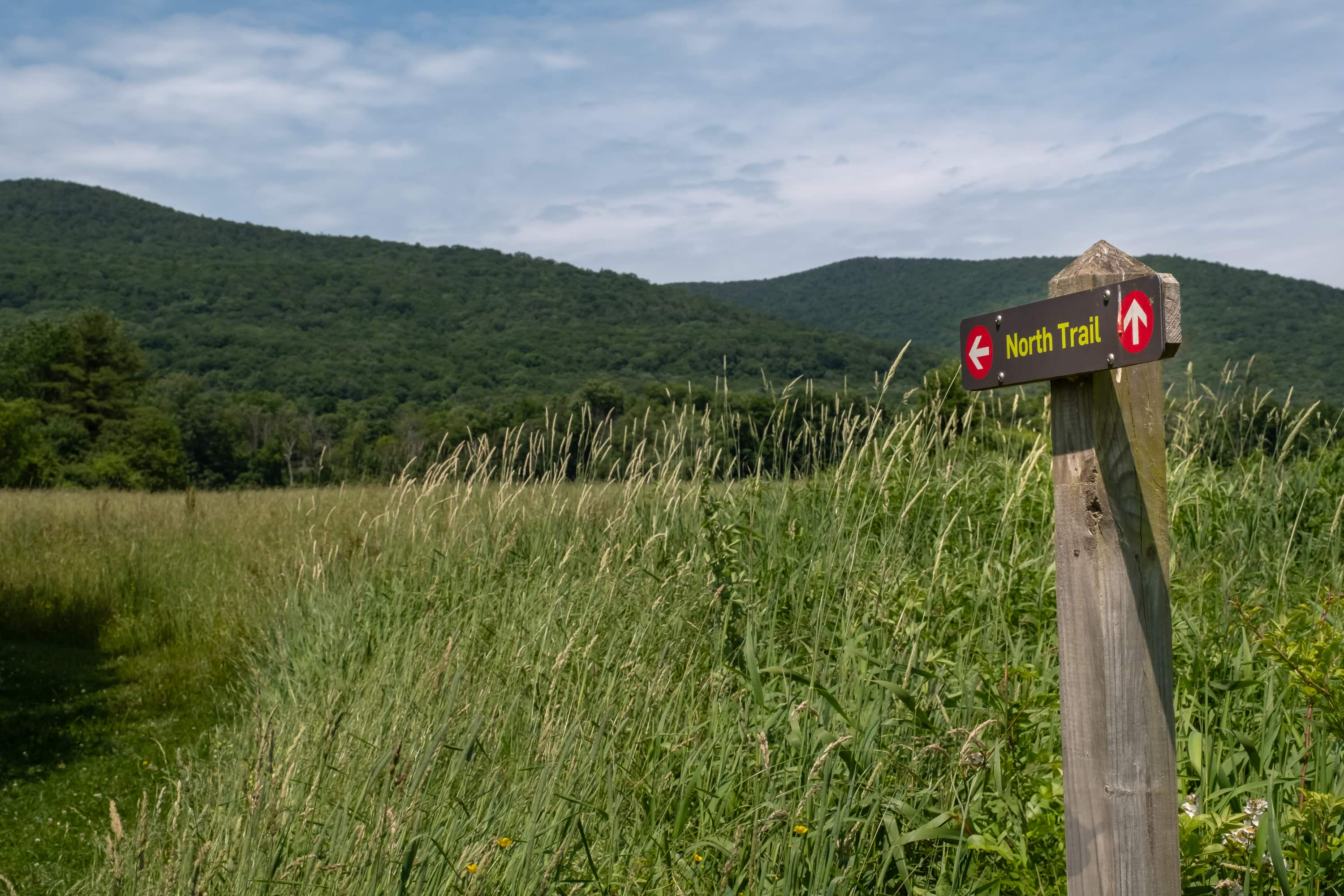 Property hiking trail signage