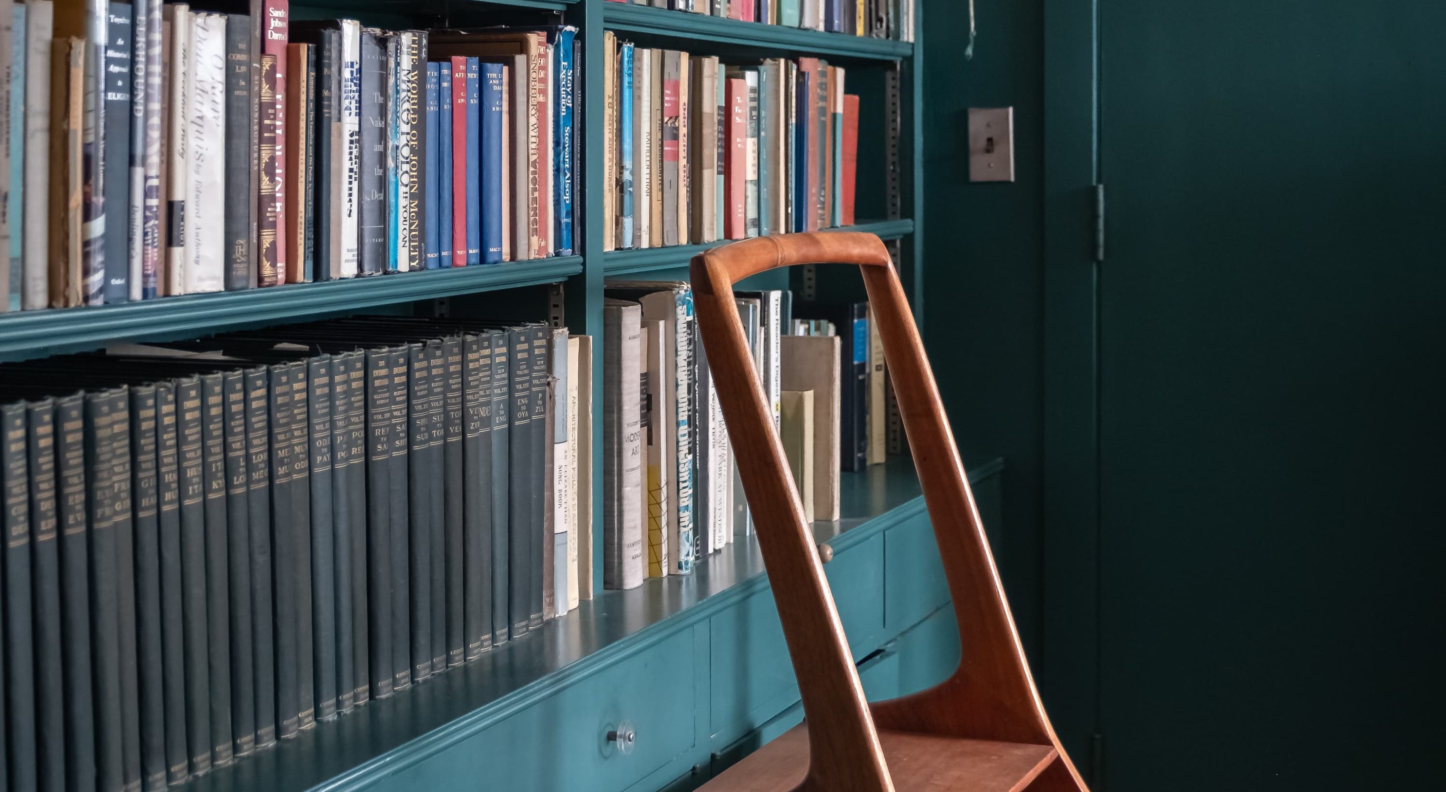 Book shelf and step stool